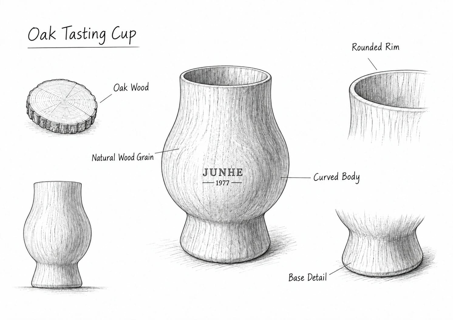 Oak Cup original design drawing