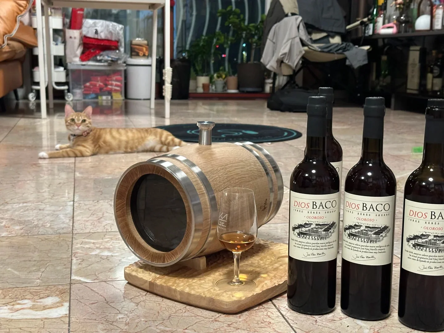 Oak barrel aging diary — spirits maturing in a mini barrel at home