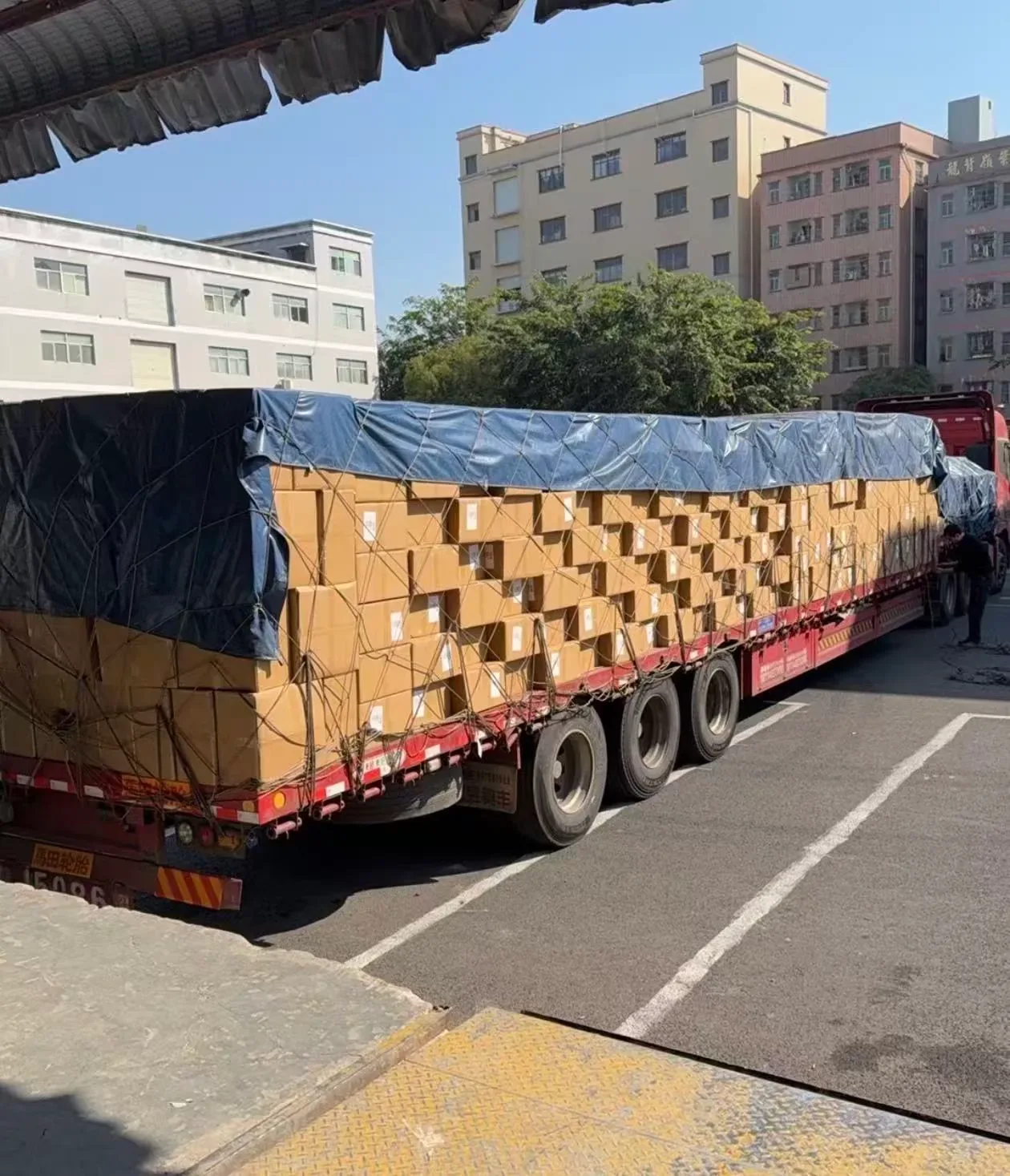 Shipping cartons loaded for delivery